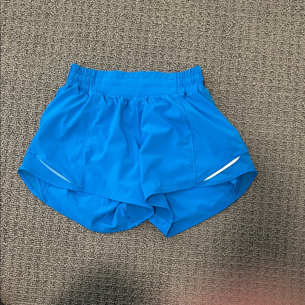 Lululemon Athletic Hotty Hot Shorts 4’’ Inseam in Poolside Blue